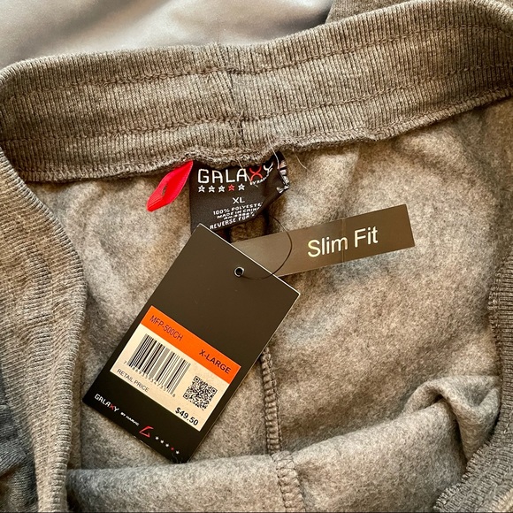 Galaxy Slim Fit Jogger Sweatpants with Fleece Lining - Picture 6 of 8